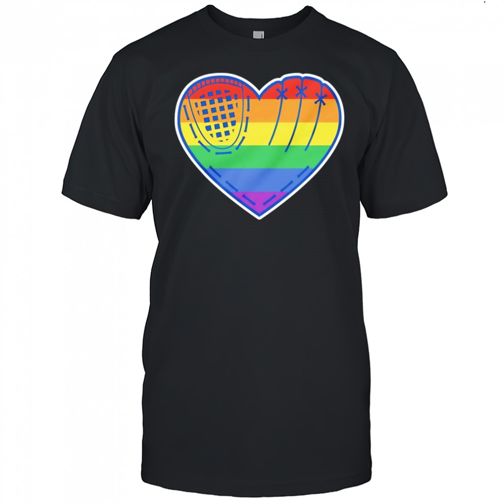 Baseball heart LGBT Pride shirt