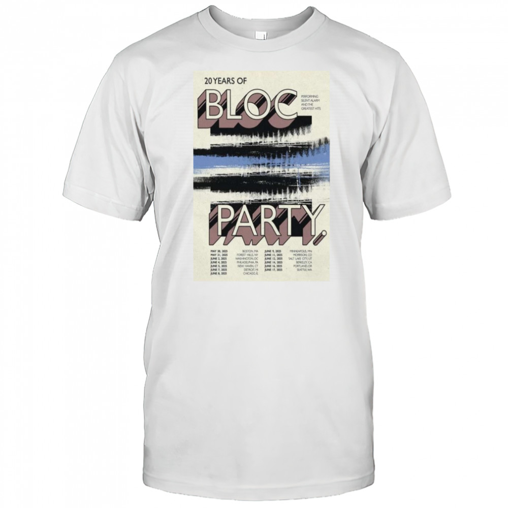 Bloc Party Poster Tour May & June 2025 Shirt