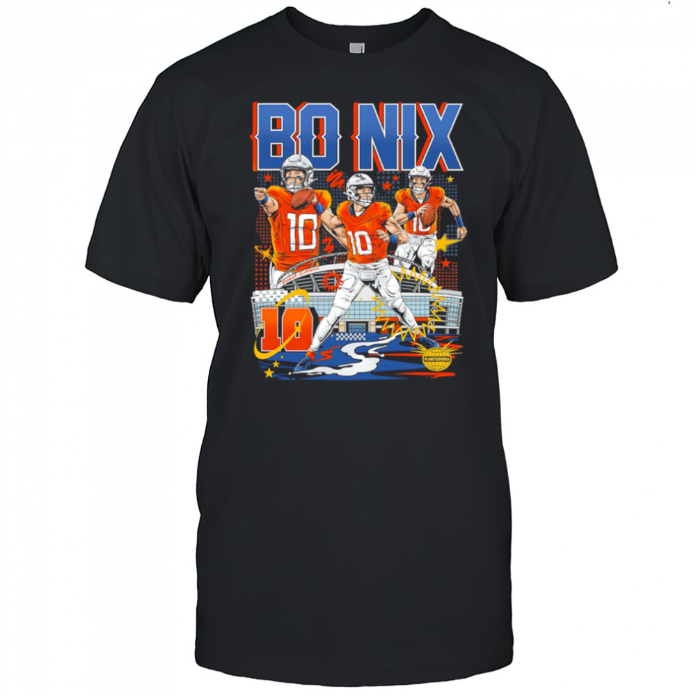 Bo Nix 10 Denver Broncos stadium shirt