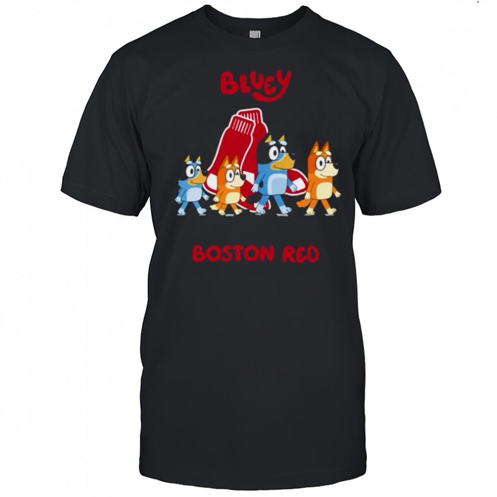 Boston Red Sox Bluey Family abbey road shirt