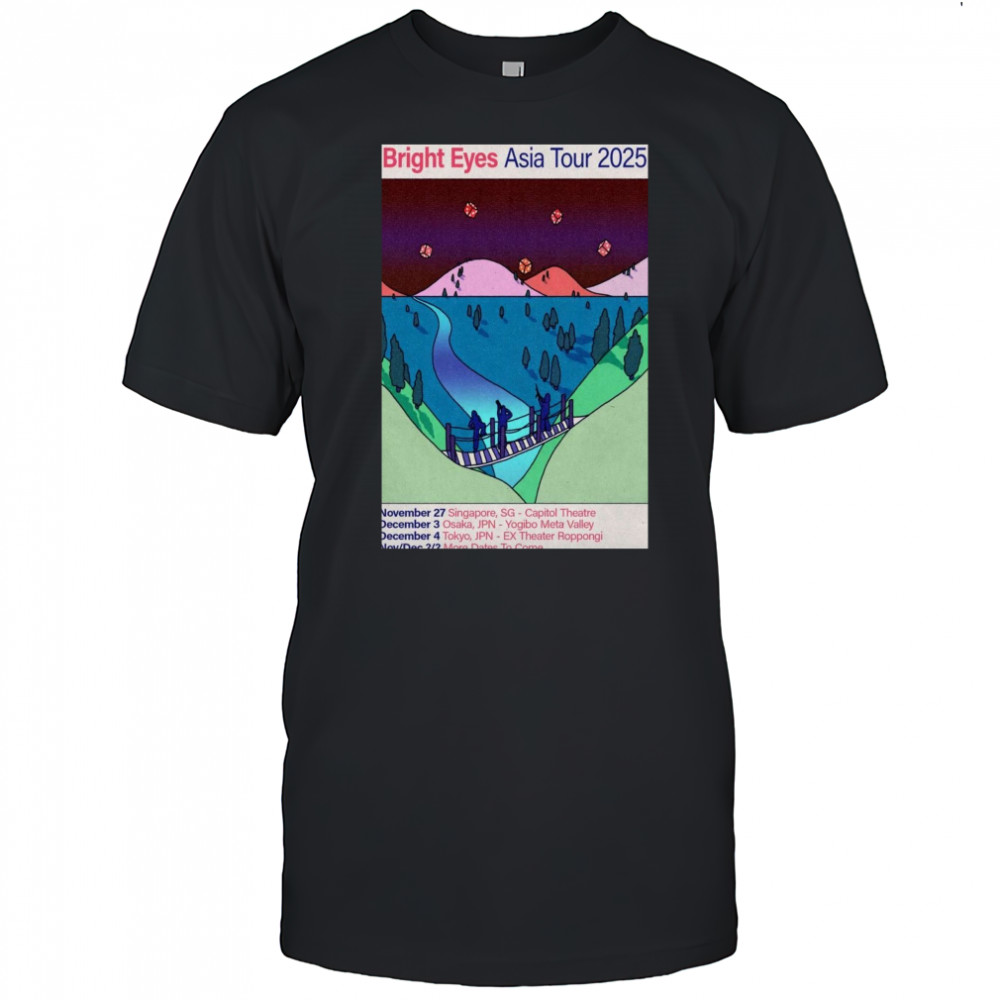 Bright Eyes Asia 2025 Tour Poster T-Shirt