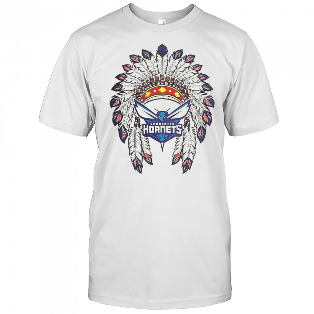 Charlotte Hornets Native American Logo T-Shirt