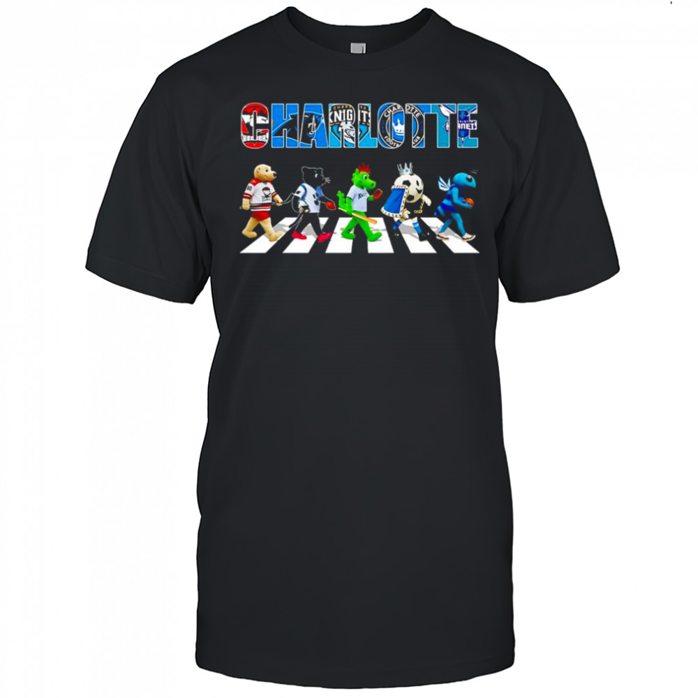 Charlotte sports mascot Abbey Road cross road shirt