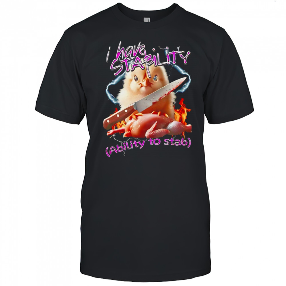 Chicken knife I have stability ability to stab shirt