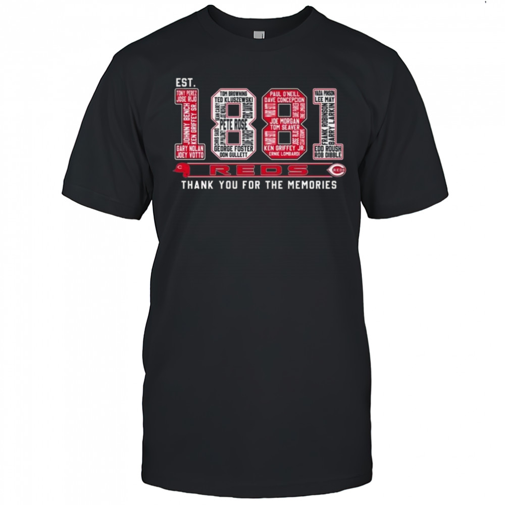 Cincinnati Reds Est 1881 Thank You For The Memories Shirt