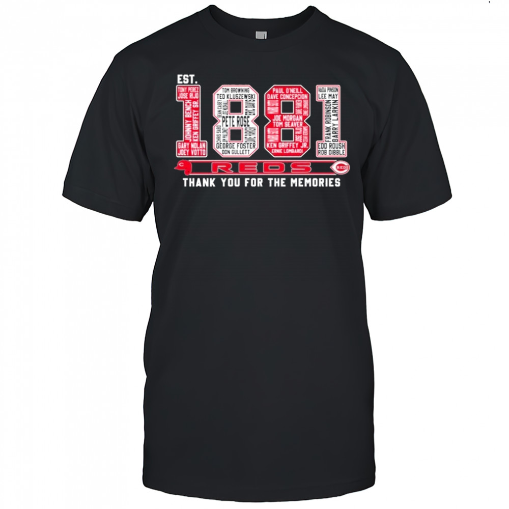 Cincinnati Reds Est 1881 Thank You For The Memories Unisex T-Shirt