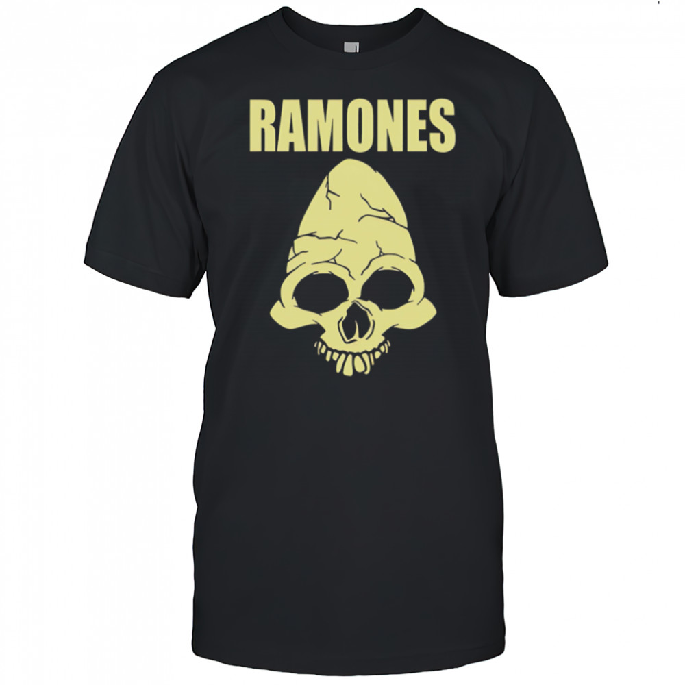 Cm punk wearing ramones skull shirt