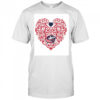 Columbus Blue Jackets Floral Pattern Heart logo shirt