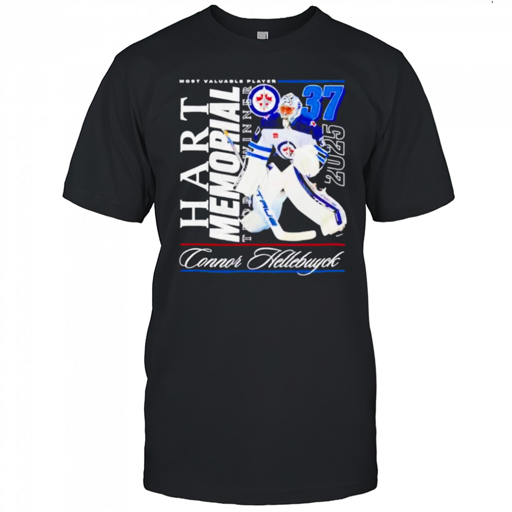 Connor Hellebuyck Winnipeg Jets NHL 2025 Hart Trophy Winner graphic shirt