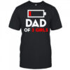 Dad Of 3 Girls Fathers Day shirt