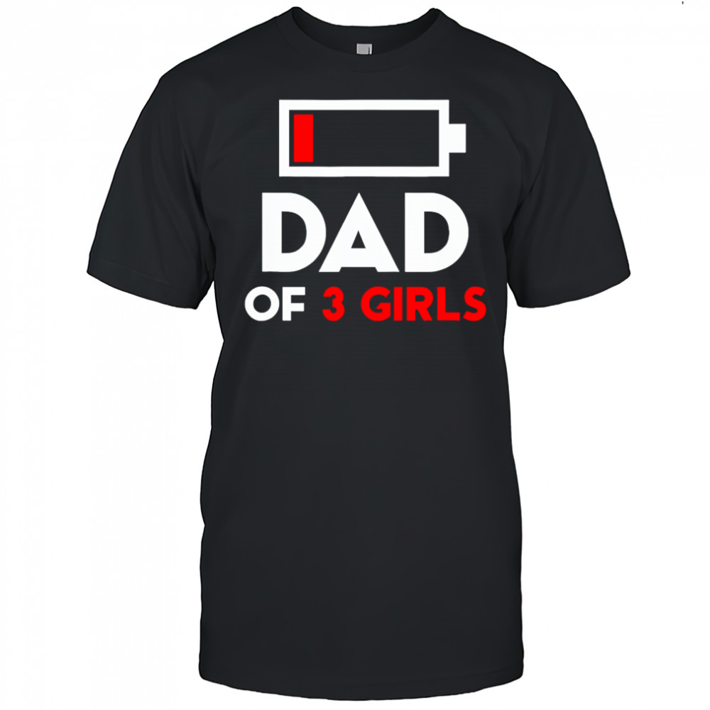 Dad Of 3 Girls Fathers Day shirt