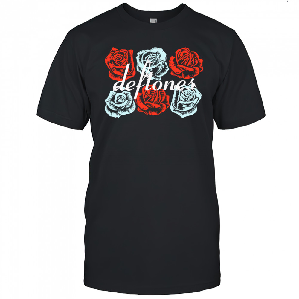 Deftones Red & Blue Roses Boyfriend Fit Girls T-shirt