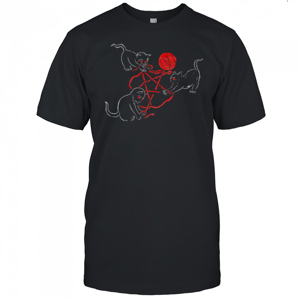Demonic Cats star roll of wool shirt