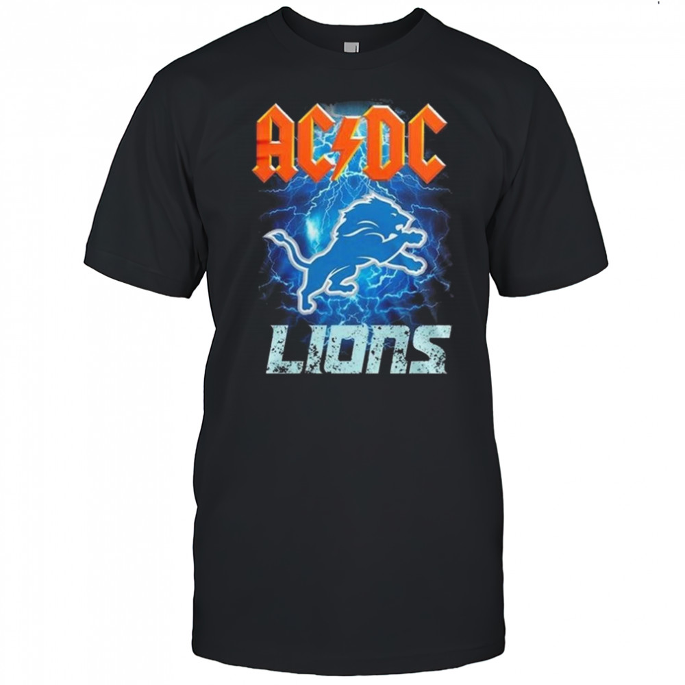 Detroit Lions ACDC Power Up Tour 2025 Shirt