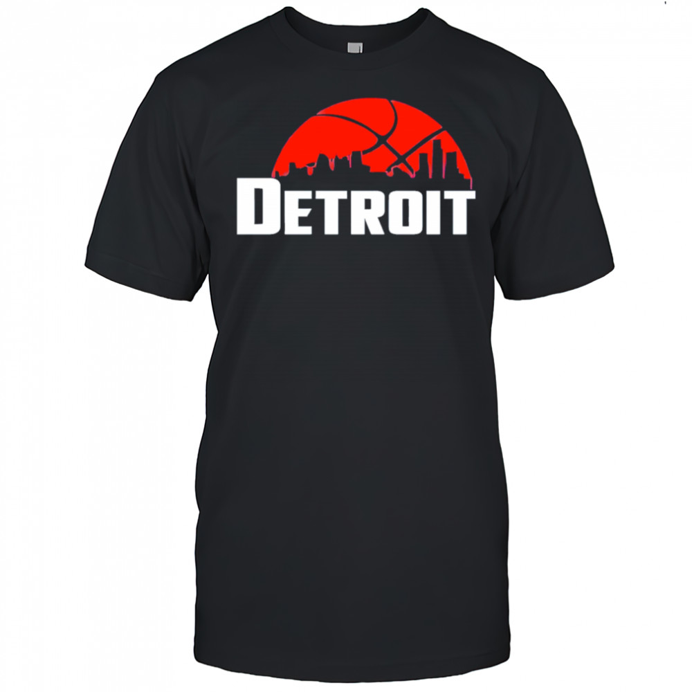 Detroit Pistons Cityscape Skyline style 2025 shirt