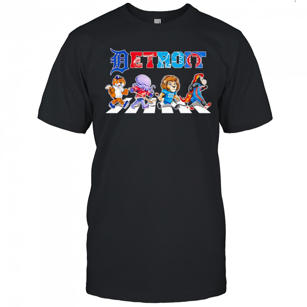 Detroit sports mascot chibi cross road shirt