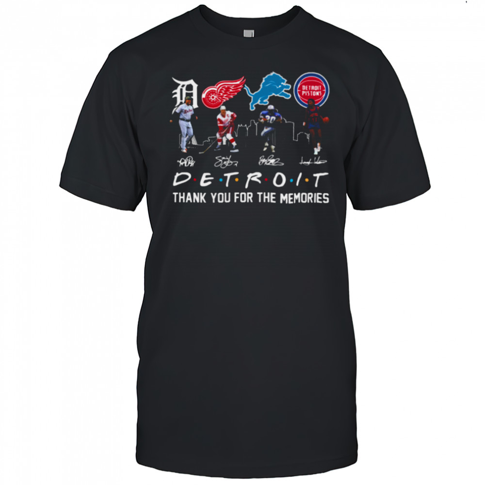 Detroit Team Sport Signature Thank You For The Memories T Shirt