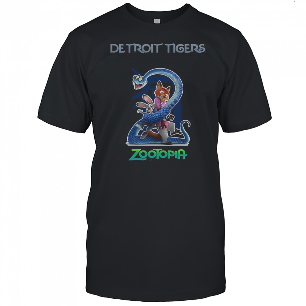 Detroit Tigers Zootopia 2 T-Shirt