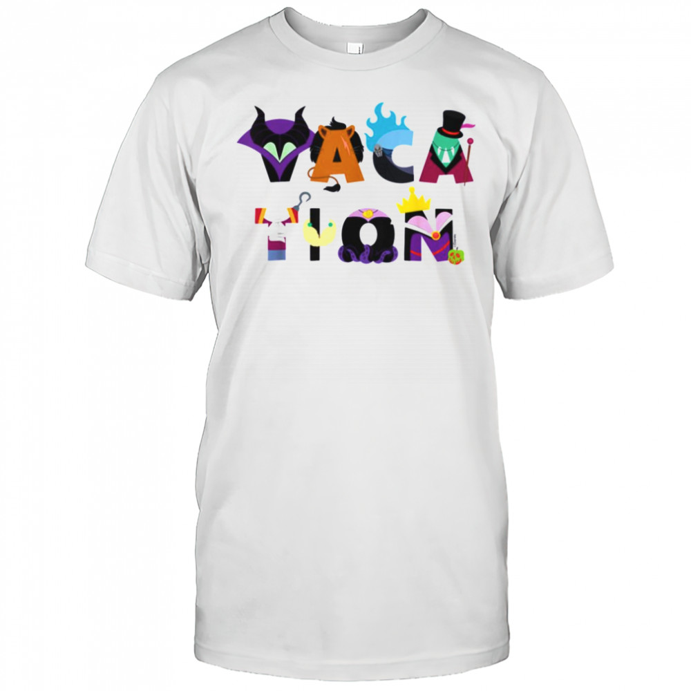 Disney Villains Vacation Big Character Letters Disney Trip T Shirt