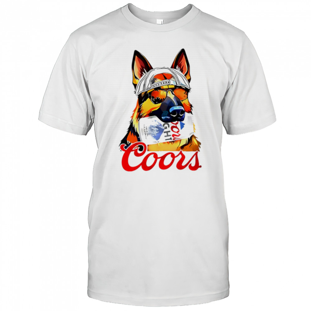 Dog Coors Light beer shirt