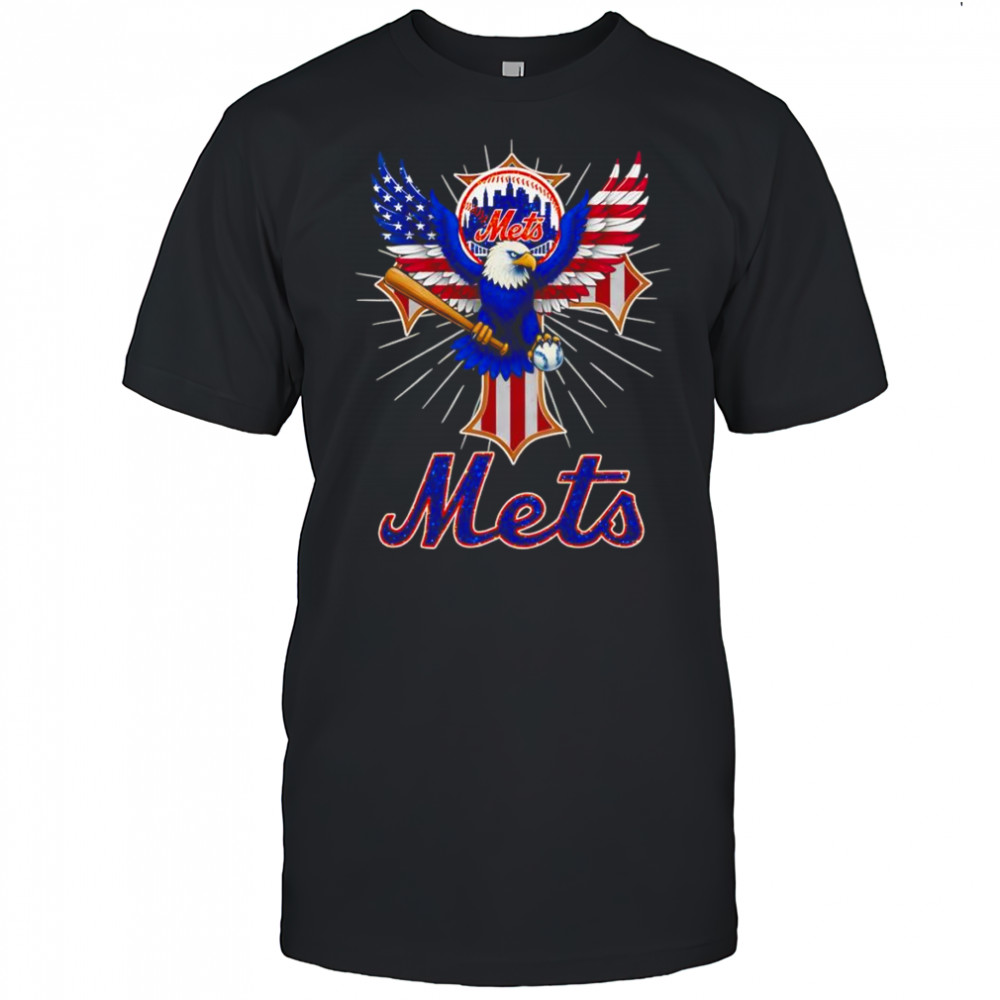 Eagle baseball New York Mets American flag shirt