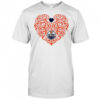 Edmonton Oilers Floral Pattern Heart logo shirt