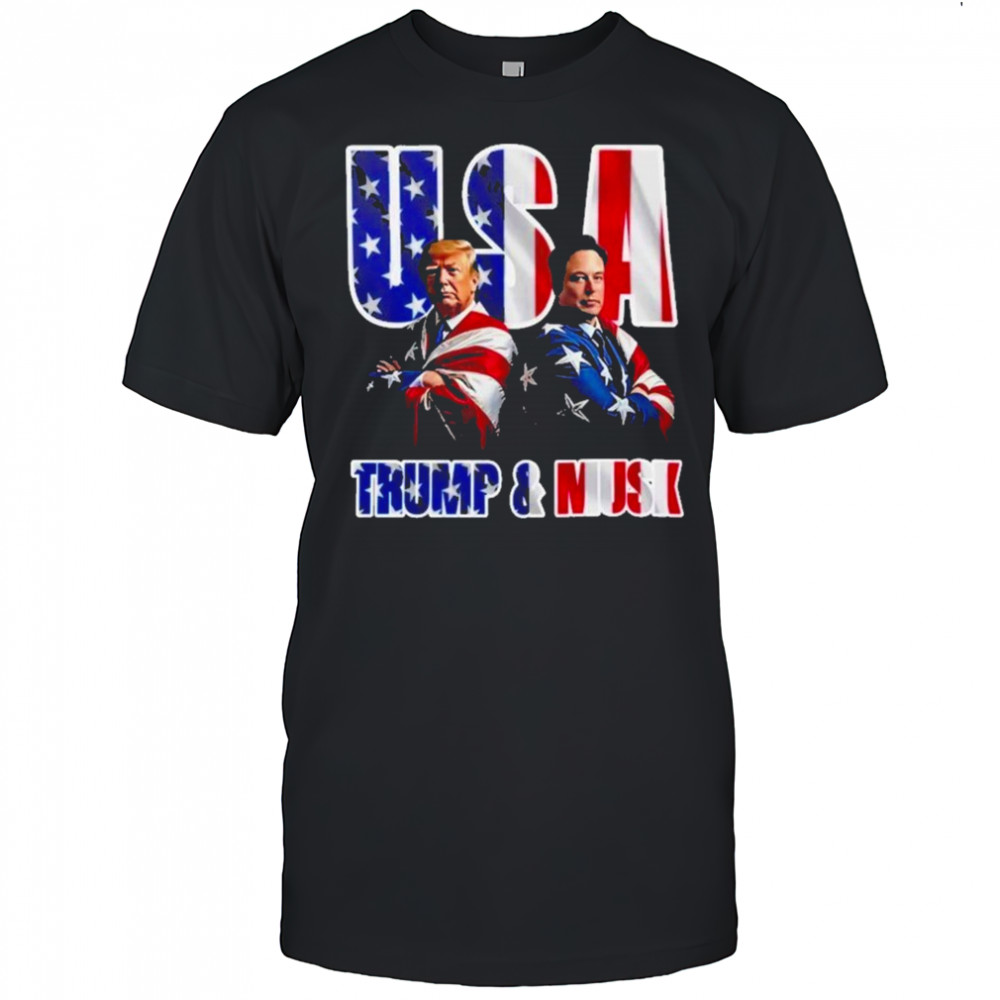 Elon Musk Vs Donald Trump USA Cover Flag American 2025 Black shirt