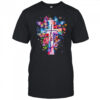 Faith Cross Floral Butterflies Christ Flowers Religious shirt