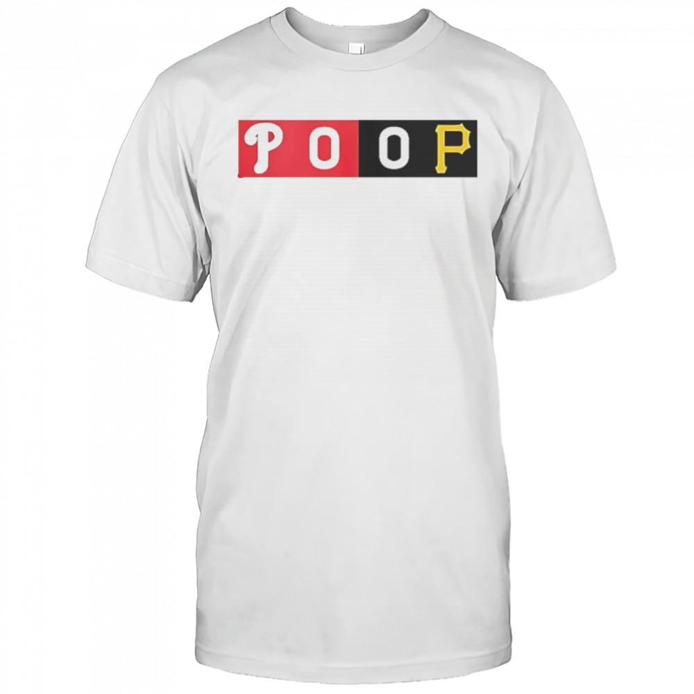 Fans Wearing Commemorative Phillies-Pirates POOP T-Shirt