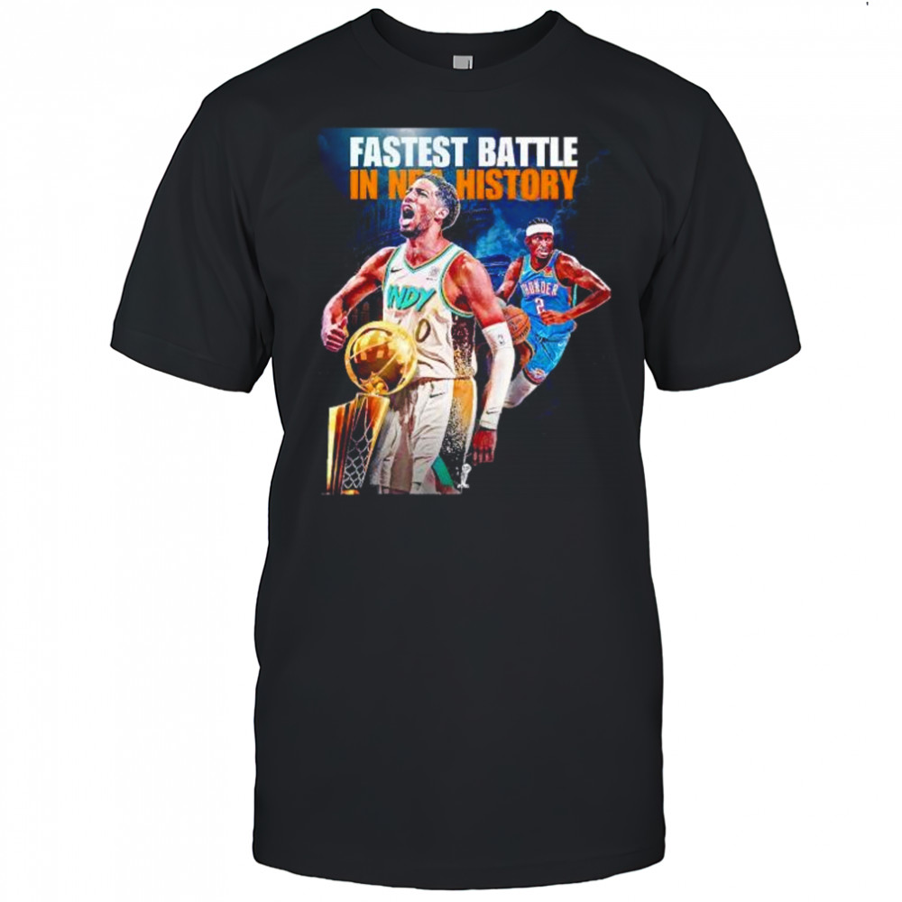 Fastest battle in NBA history Pacers and Thunder matchup shirt