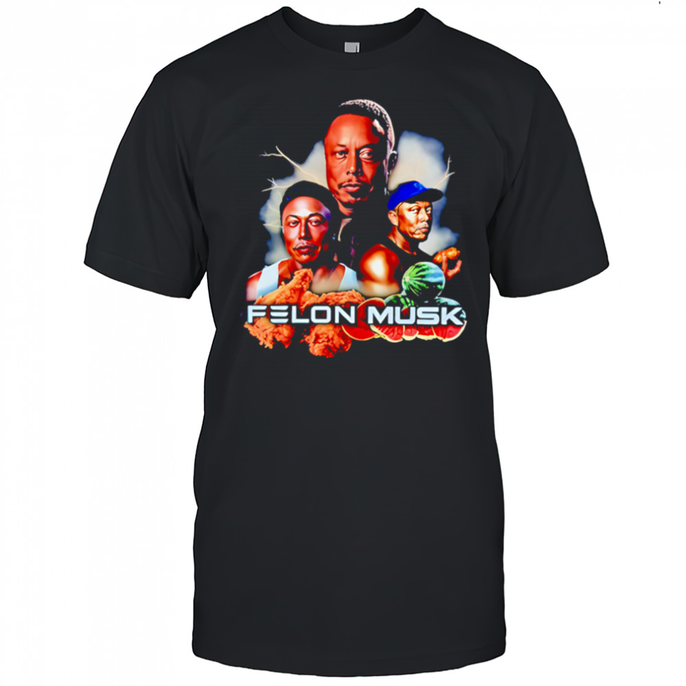 Felon Musk fried chicken thighs with watermelon shirt