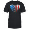Fighter Jet Airplane American Flag Heart Svg USA Flag shirt