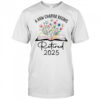 Floral Book A New Chapter Begins Retired 2025 Teacher Retirement shirt