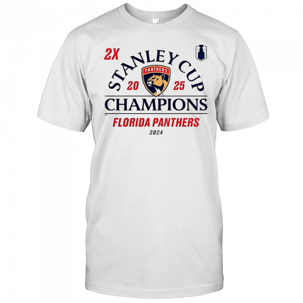 Florida Panthers 2024-2025 Back-To-Back Stanley Cup Champions Top Line T-Shirt