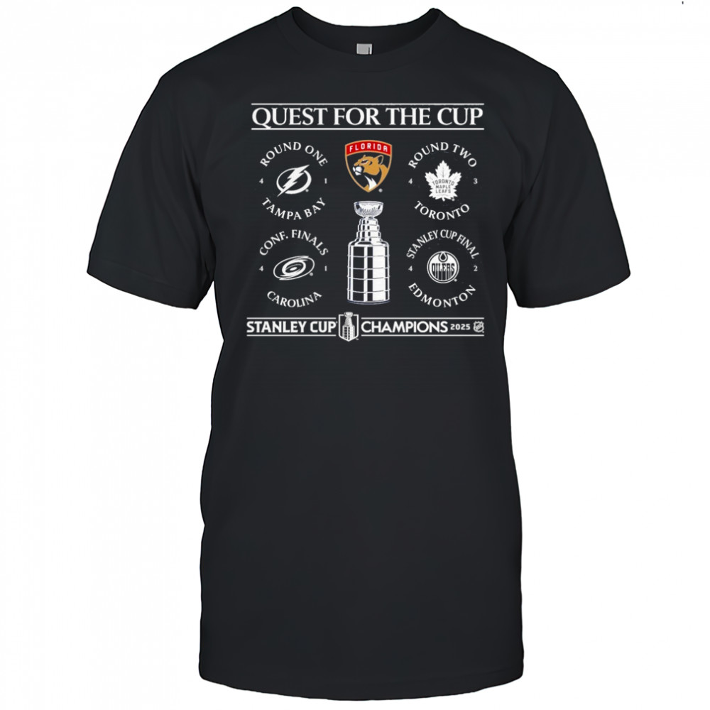 Florida Panthers 2025 Stanley Cup Champions Schedule T-Shirt