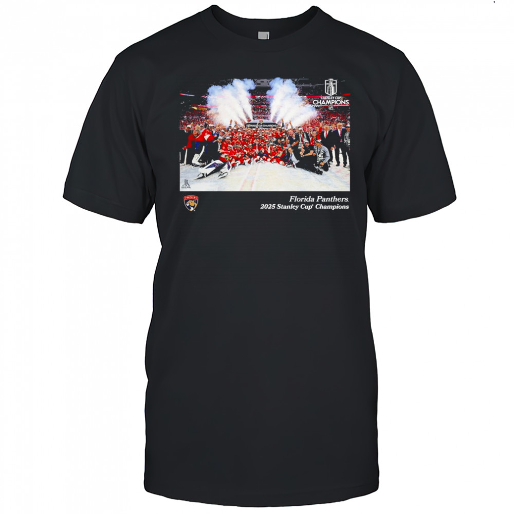 Florida Panthers 2025 Stanley Cup Champions Team Photo T-Shirt