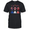 Funny Fireworks Zebra American USA Flag 4th of July T-shirt