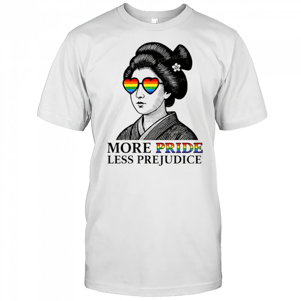 Geisha wearing sunglasses more Pride less prejudice shirt