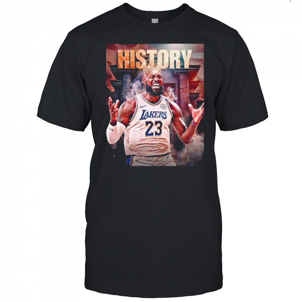 History LeBron James Los Angeles Lakers the first player in NBA shirt
