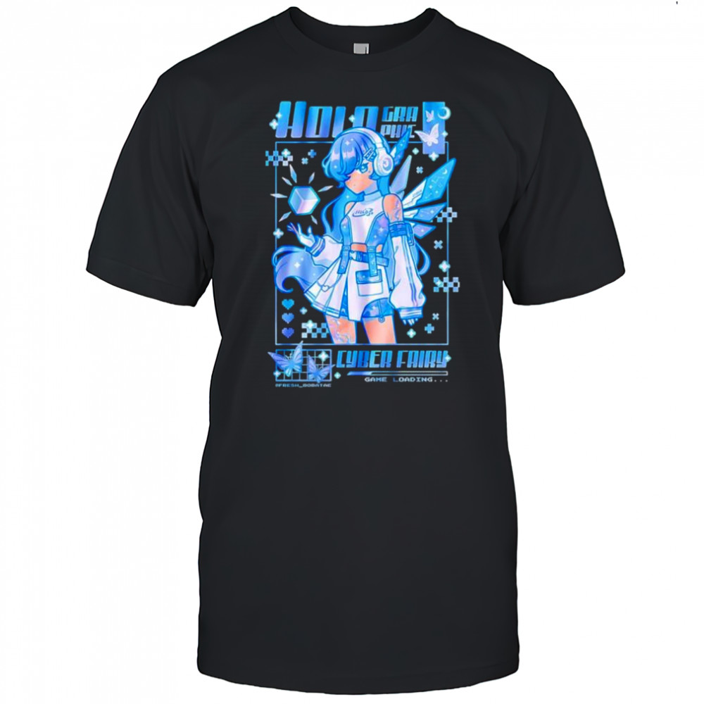Holographic Cyber Fairy Game Loading shirt