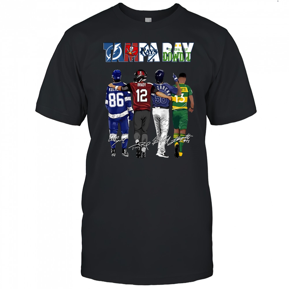 Hot 2023 Tampa Bay Rays Tampa Bay Buccaneers Tampa Bay Lightning Tampa Bay Rowdies Signatures Shirt