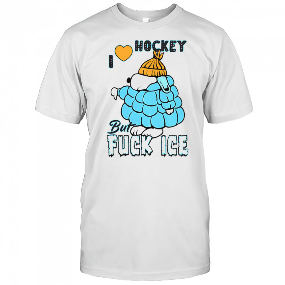 I Love Hockey Ivory Snoopy T-Shirt