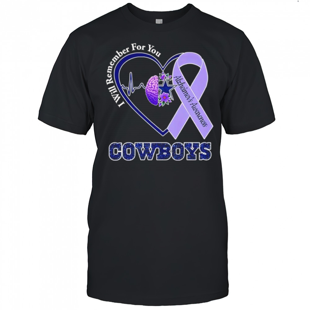 I will remember for you Alzheimer’s Awareness Dallas Cowboys shirt