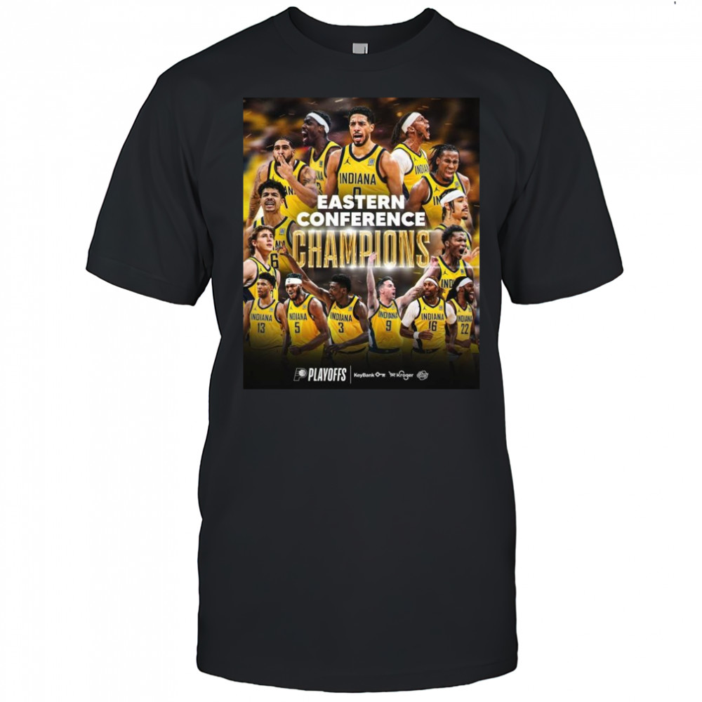 Indiana Pacers Eastern Conference Champions NBA 2025 Poster Shirt