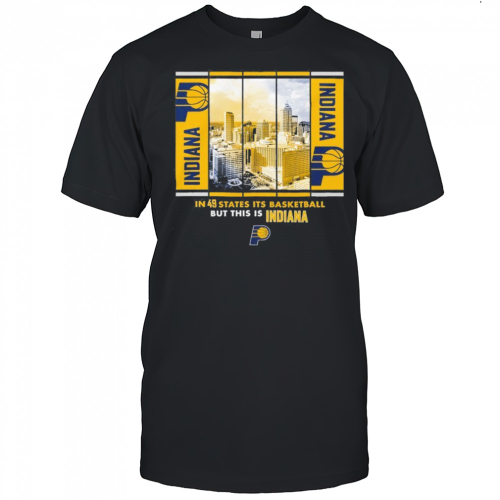 Indiana Pacers Stadium Essentials Unisex Skyline Boxout T-Shirt