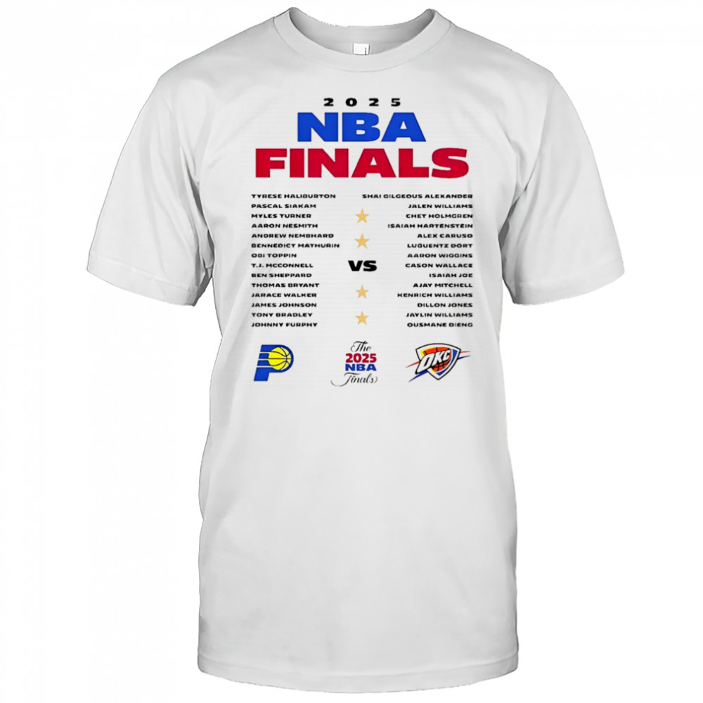 Indiana Pacers vs Oklahoma City Thunder The 2025 NBA Finals shirt