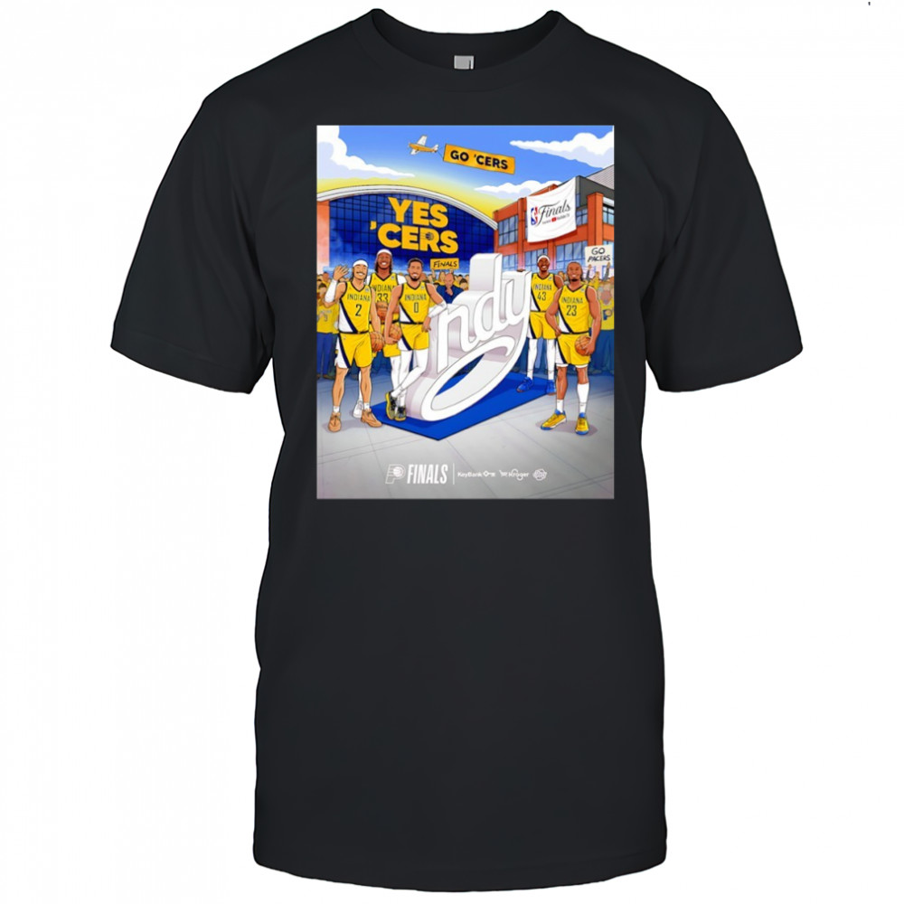 Indiana Pacers Yes ‘Cers Indy NBA Finals Basketball cartoon shirt