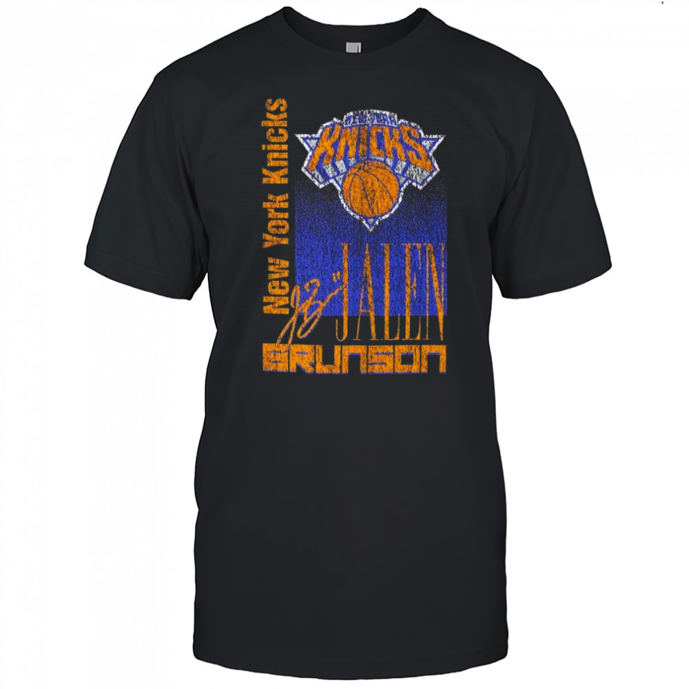 Jalen Brunson New York Knicks New Era Full Court Press Mineral Wash Player Shirt