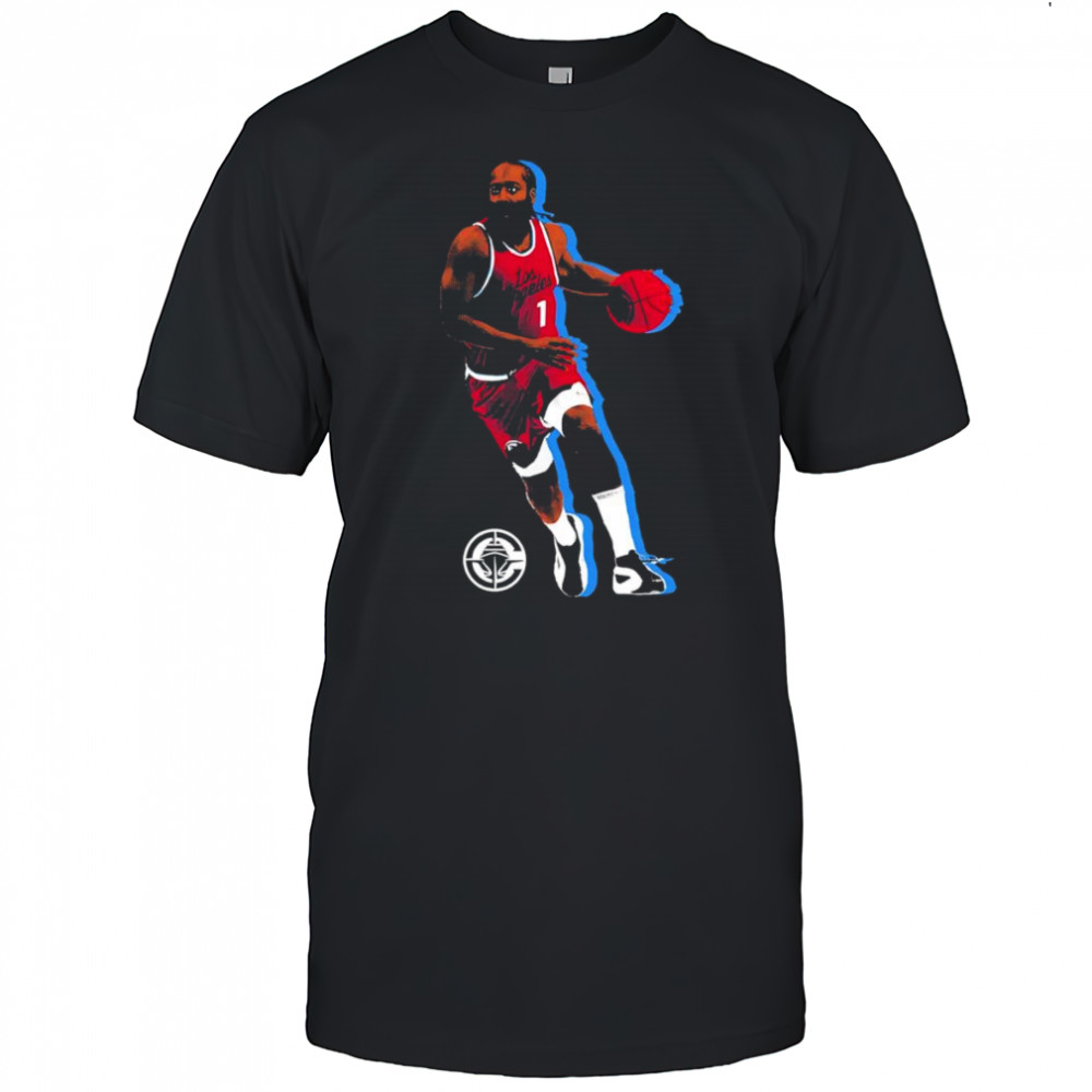 James Harden in motion shirt
