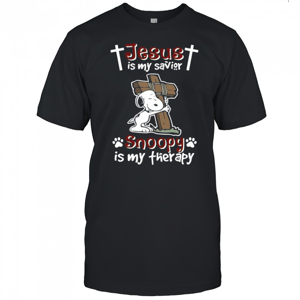 Jesus Is My Savior Snoopy Is My Therapy Peanuts T-Shirt